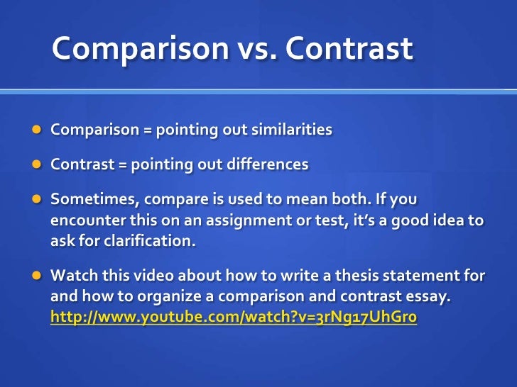 how to close a compare and contrast essay