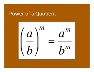 Power	
  of	
  a	
  QuoVent	
  

                   m              m
      !a$  a
      # & = m
      "b%  b
 