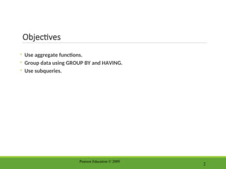 Database Management System Concepts and Applications | PPT