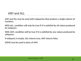Database Management System Concepts and Applications | PPT