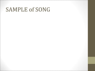 SAMPLE of SONG
 