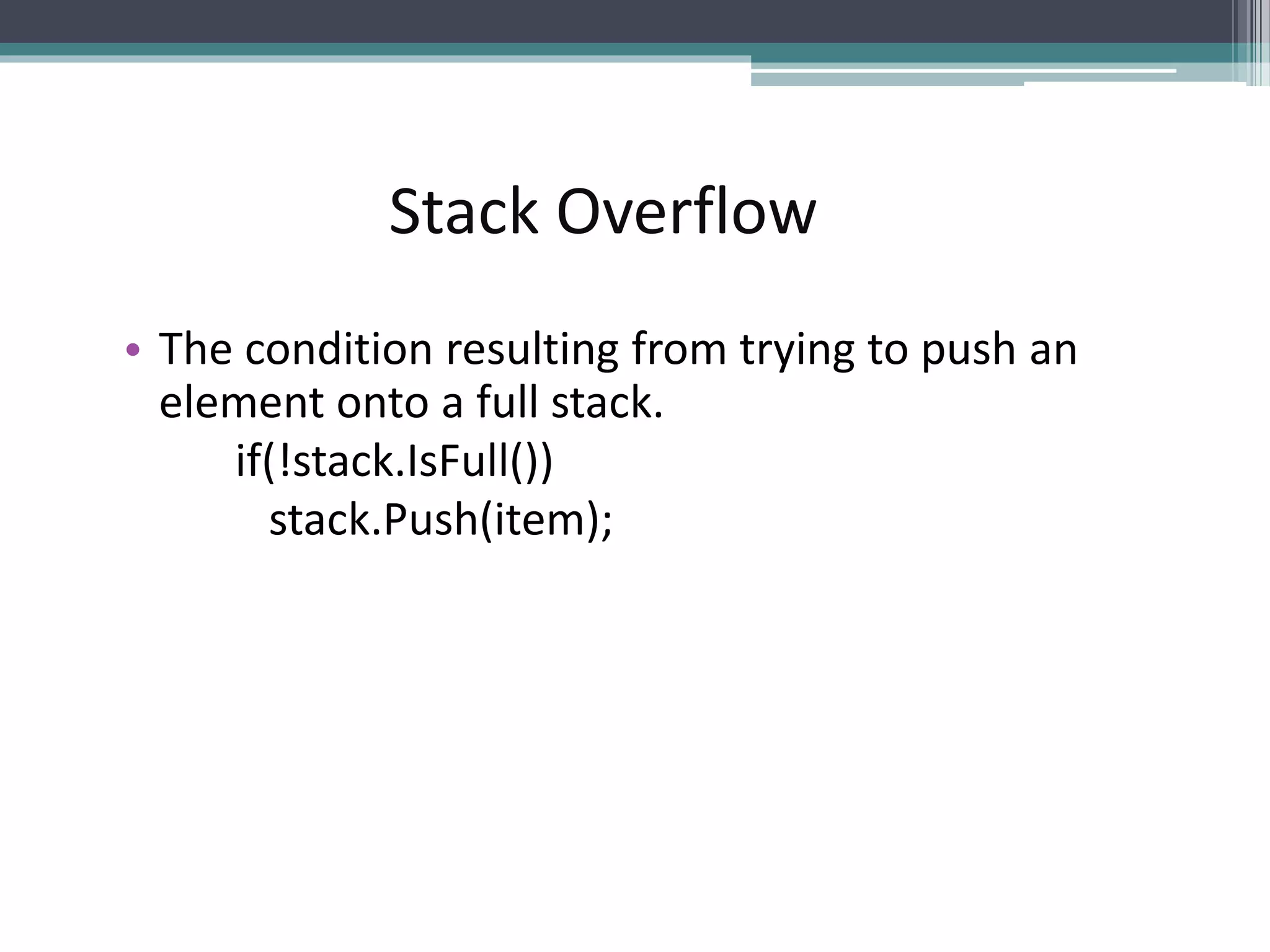 Stack Data Structure | PPT