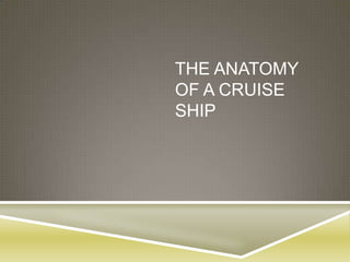 THE ANATOMY
OF A CRUISE
SHIP
 