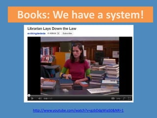 Books: We have a system!




  http://www.youtube.com/watch?v=gzbDdgWiaS0&NR=1
 