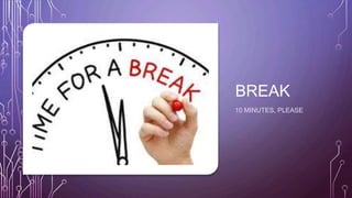 BREAK
10 MINUTES, PLEASE
 
