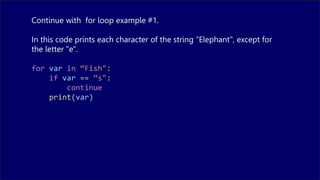 This is all about control flow in python intruducing the Break and ...