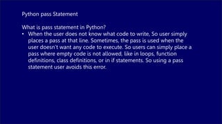 This is all about control flow in python intruducing the Break and ...