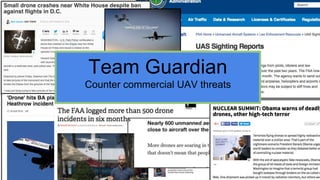 Team Guardian
Counter commercial UAV threats
 