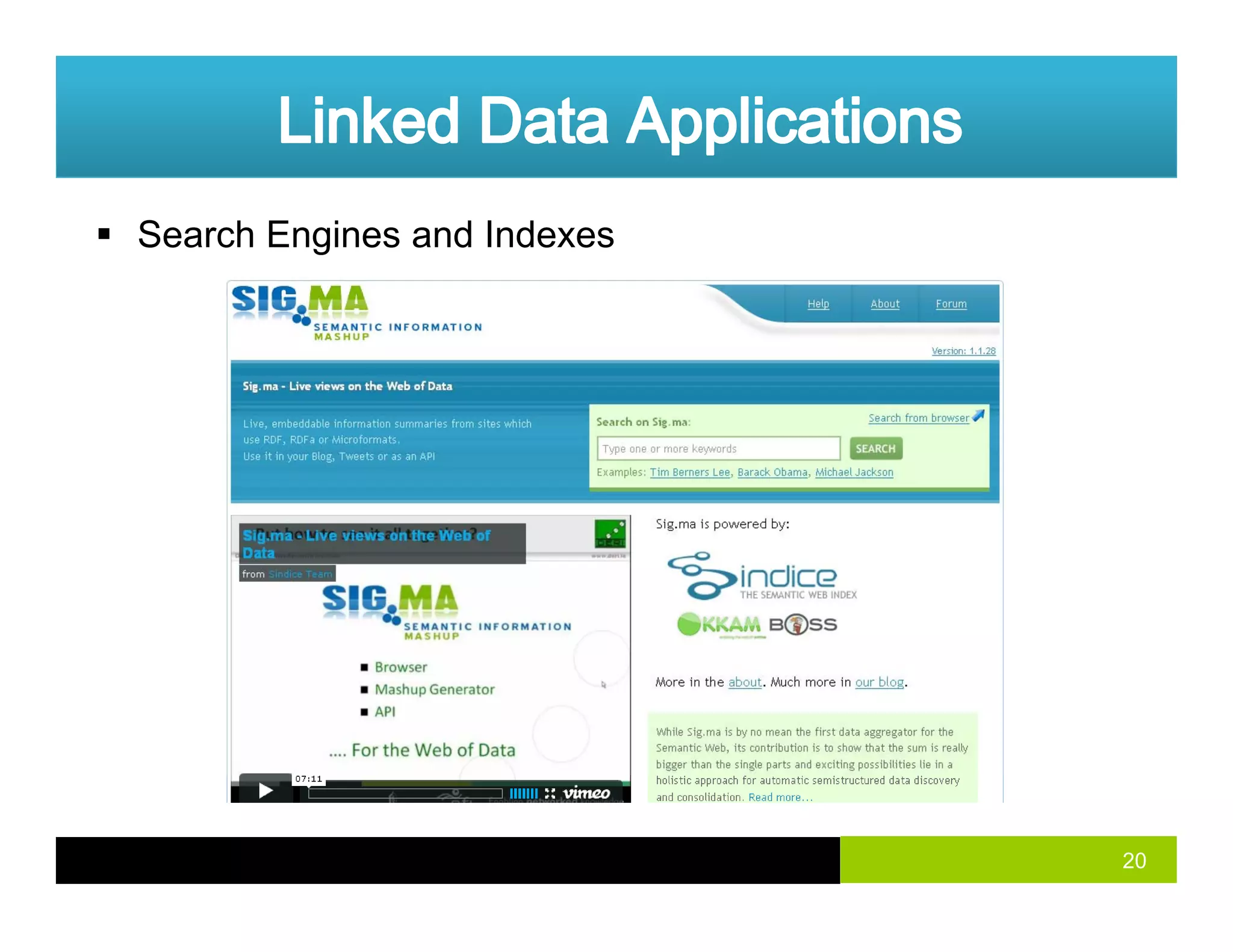Search Engines and Indexes
20
 