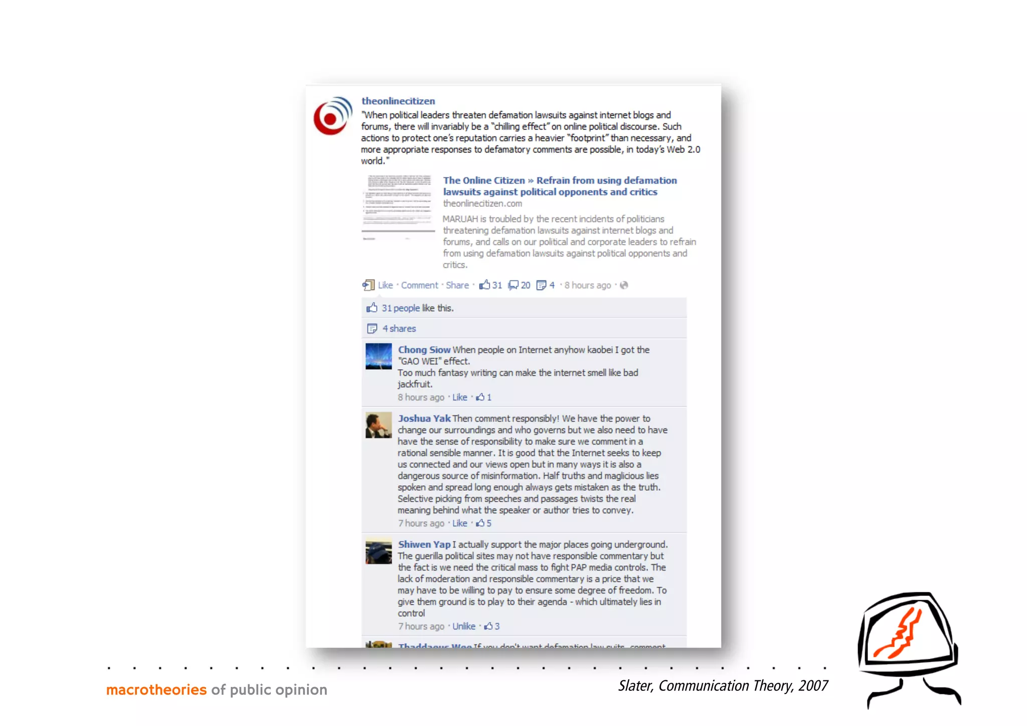 macrotheories of public opinion Slater, Communication Theory, 2007
 