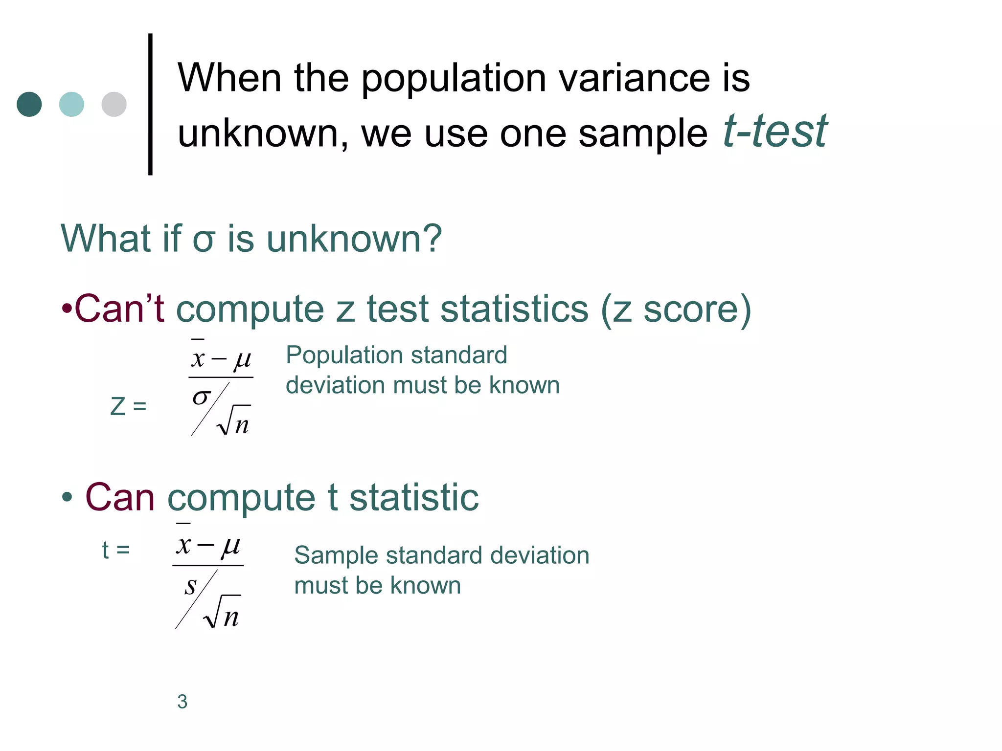 One Sample T Test | PPT