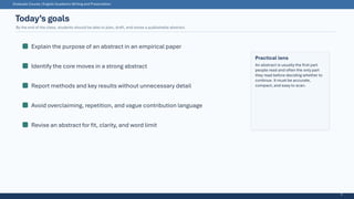 Mastering Abstract Writing: Crafting Clear, Concise, and Effective ...