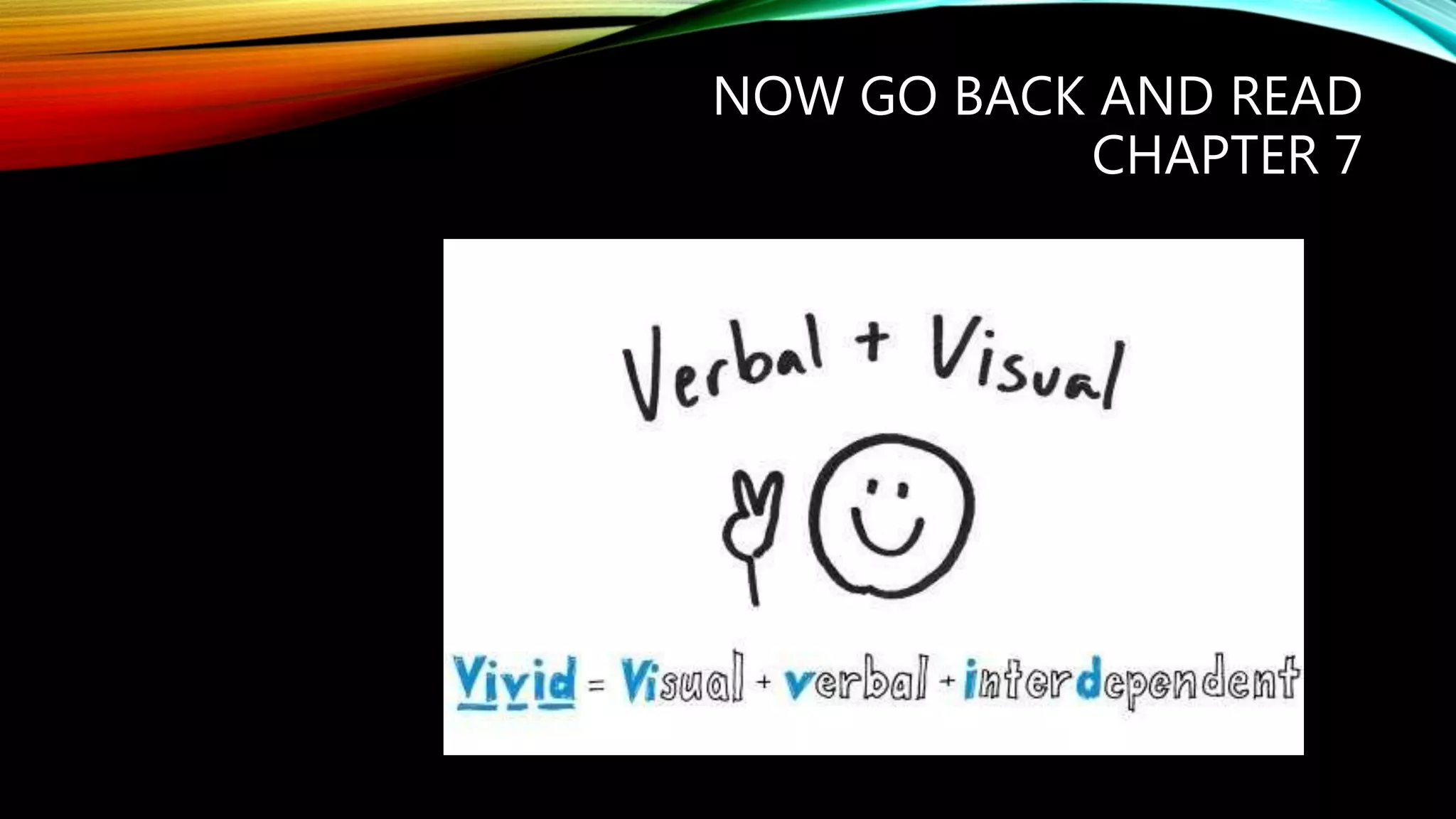 NOW GO BACK AND READ
CHAPTER 7