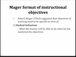 Week 9 instructional objectives | PDF