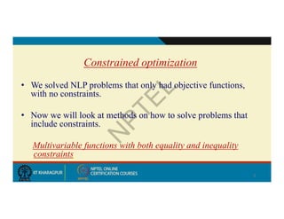 Comprehensive Guide to Multivariable Unconstrained and Constrained ...