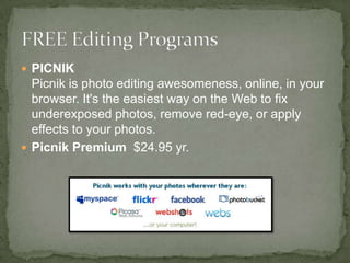 Alternative Photo Editing Options
