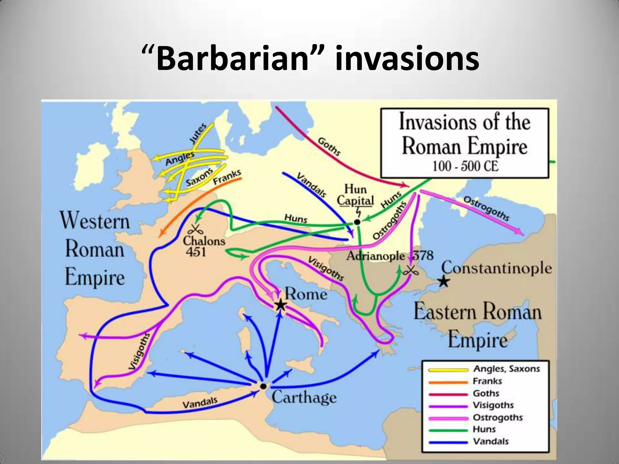 “Barbarian” invasions
 