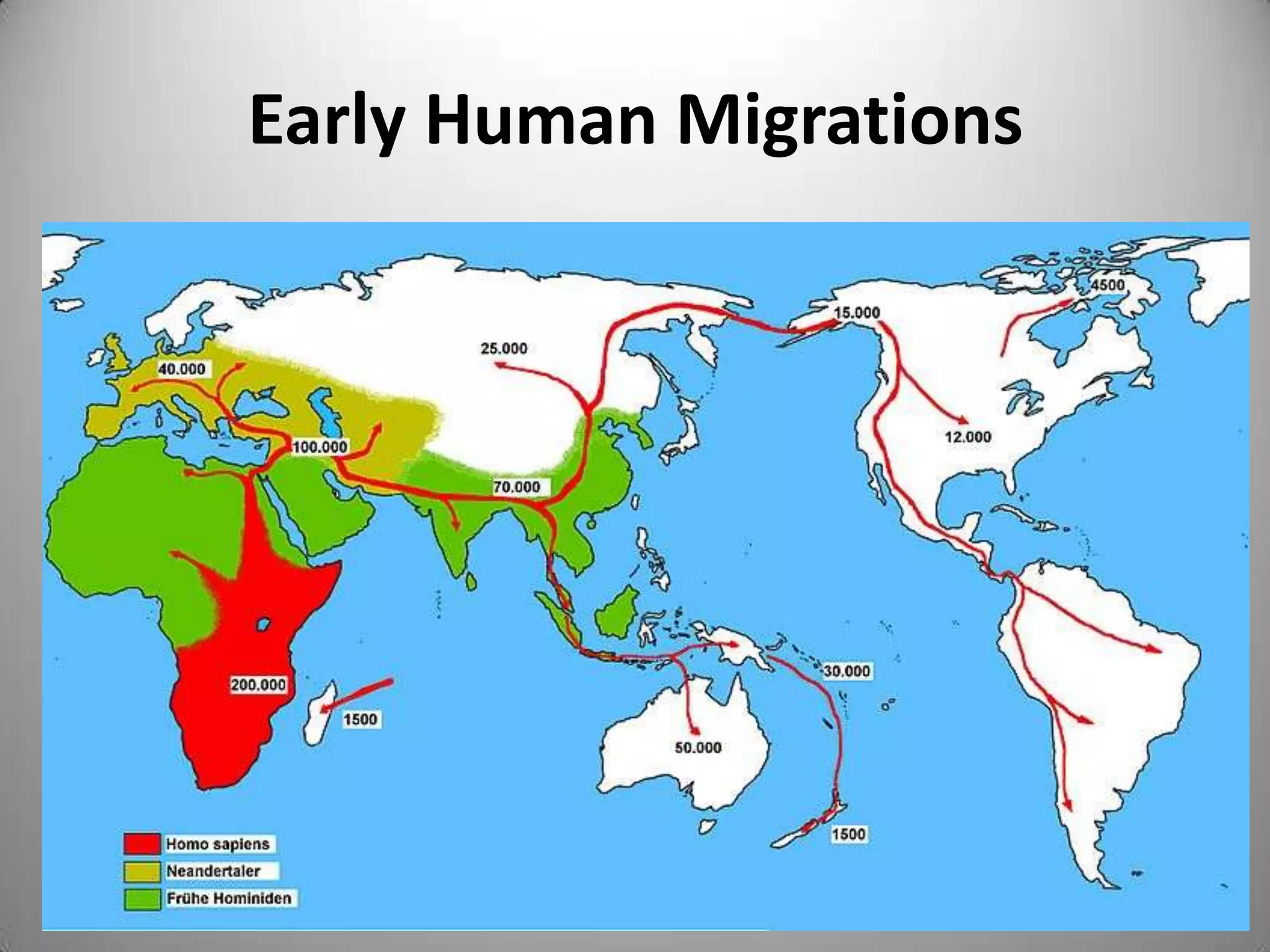 Early Human Migrations
 