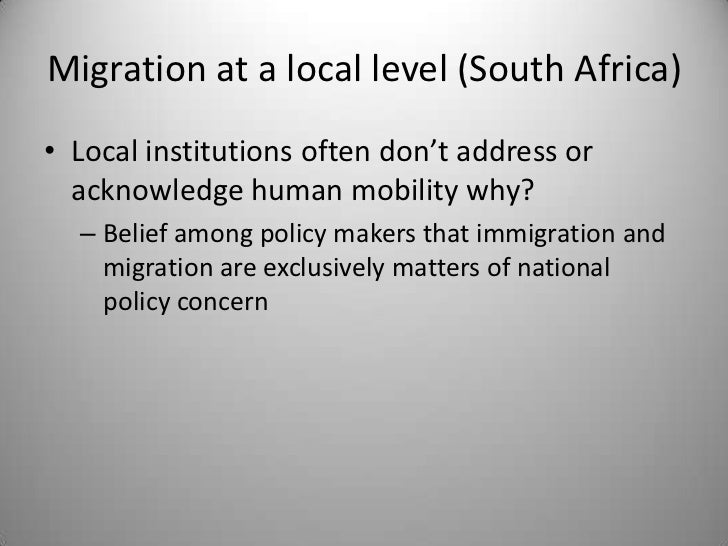 Why migration matters