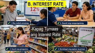 -Kapag Tumaas
ang Interest Rate
B. INTEREST RATE
 