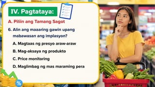 Pagtugon ng Pamahalaan sa Implasyon.pptx