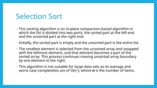 Introduction of sorting and it's types further | PPTX