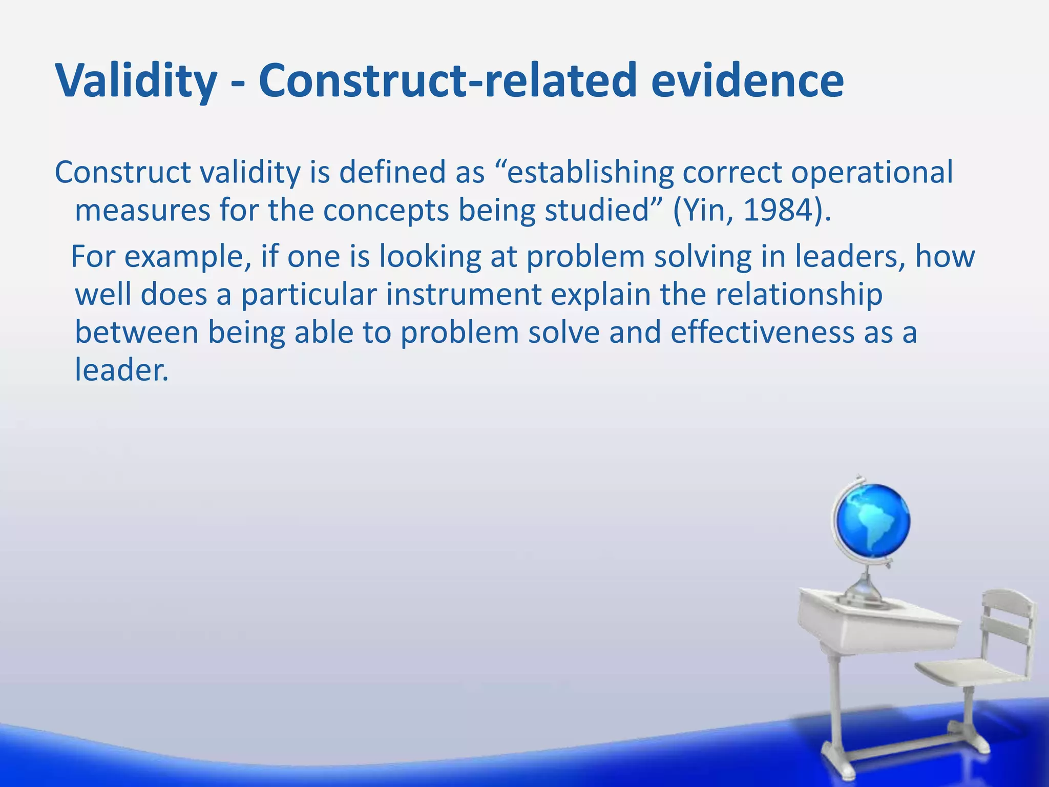 Week 9 validity and reliability | PPTX