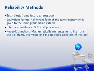 Week 9 validity and reliability | PPTX