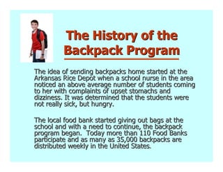 Weekend Backpack Program | PPT