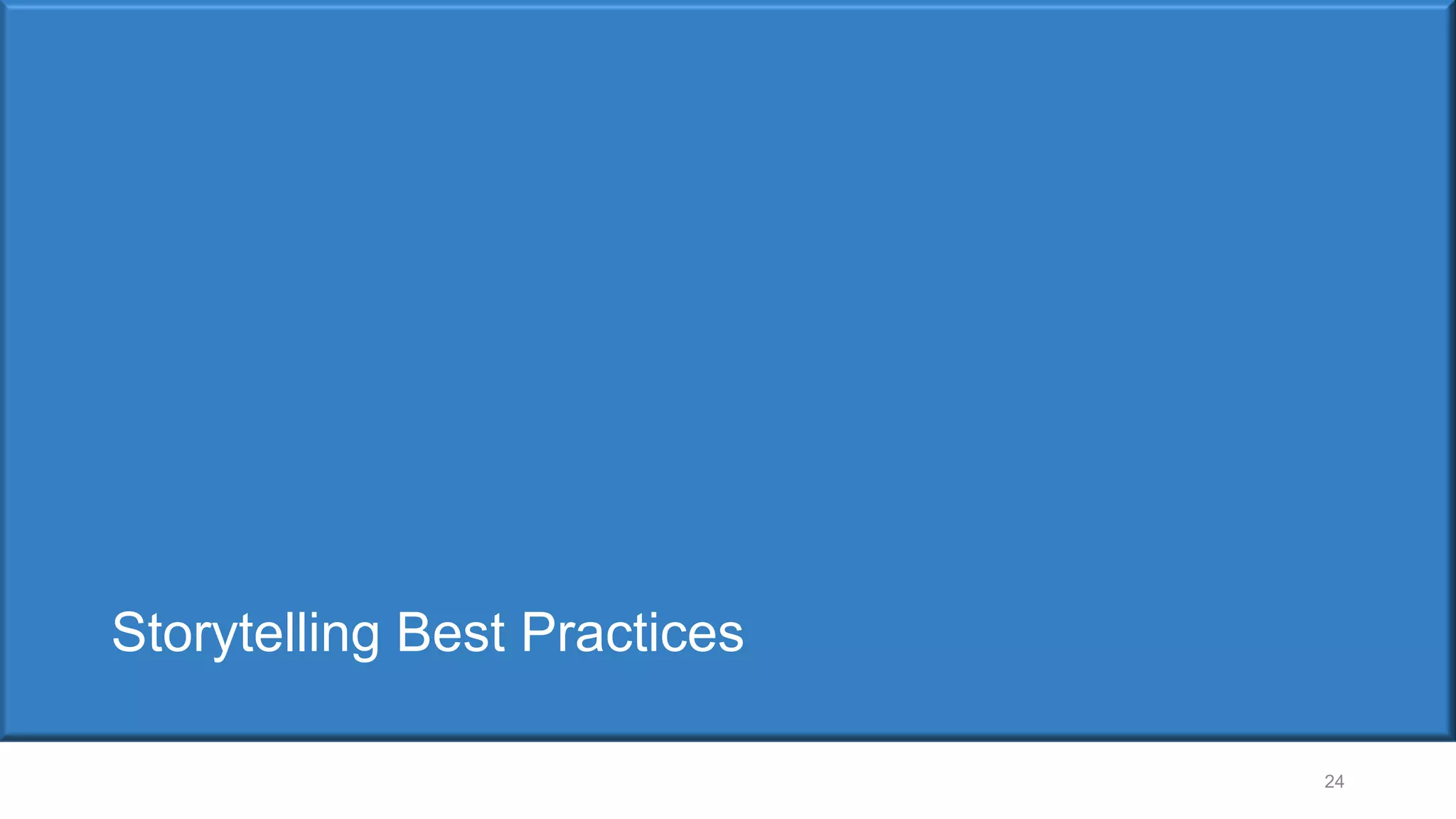 Storytelling Best Practices
24
 