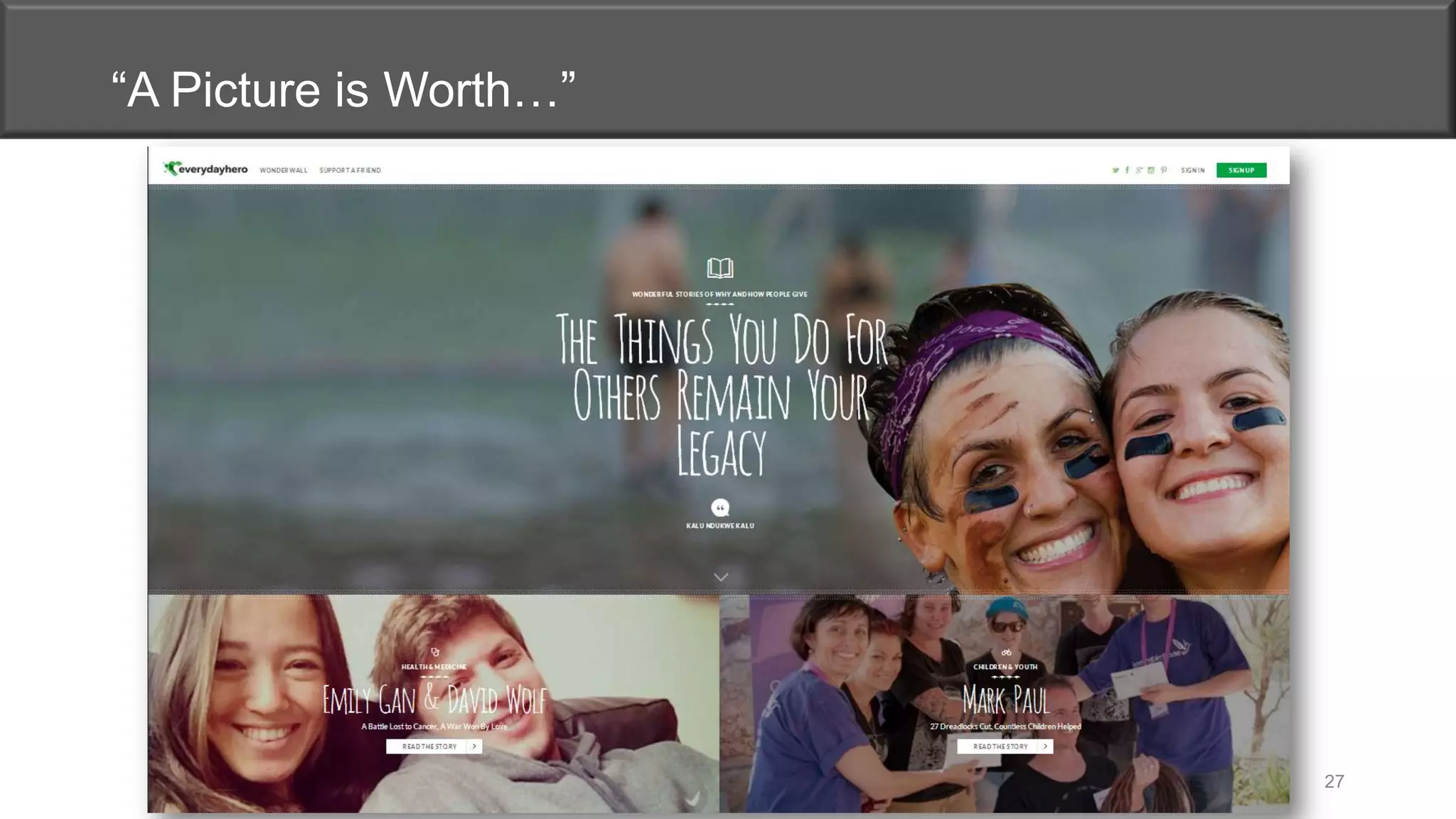 “A Picture is Worth…”
27
 