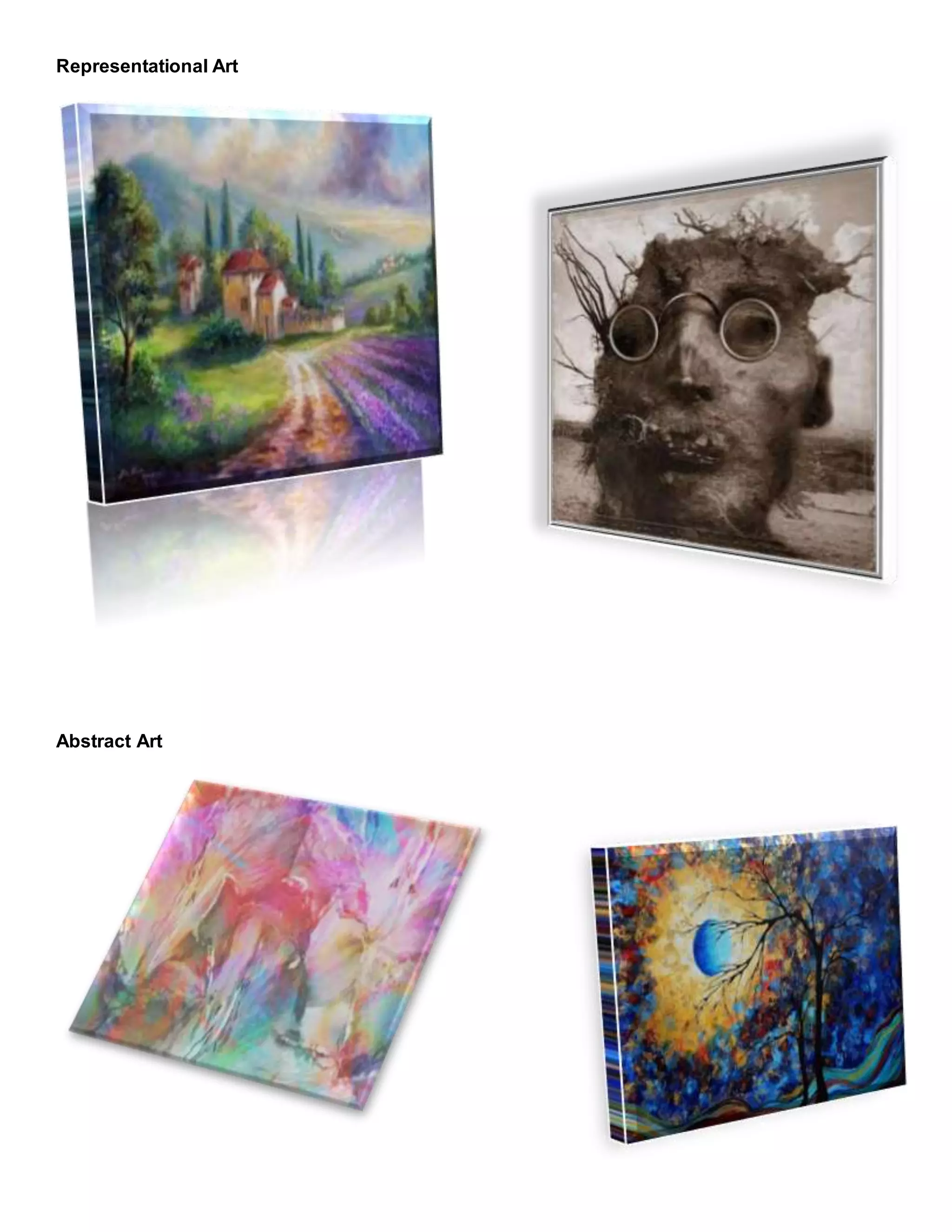 Representational Art
Abstract Art
 