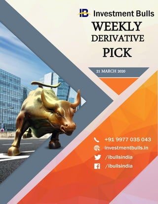 21 MARCH 2020
WEEKLY
PICK
DERIVATIVE
 