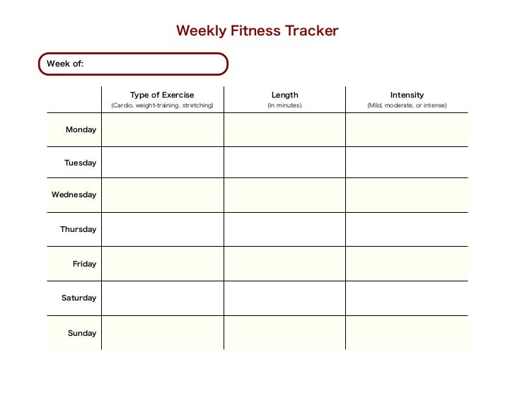 weekly tracker