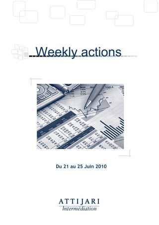 Weekly actions




   Du 21 au 25 Juin 2010
 