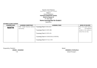 Weekly Home Learning Plan for Grade 6-2023 2024.docx