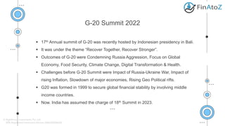 G-20 Summit 2022
© RightFocus Investments Pvt. Ltd.
SEBI Registered Investment Adviser (INA200006628)
 17th Annual summit...