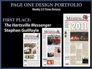 PAGE ONE DESIGN PORTFOLIO
                                                                                                                                 Weekly 2/3 Times Division
                                                                                                                                                                                                                                                                                                                                                                                                                                                                          SPORTS: Red Fox basketball teams prepare to open region play. 1B




                                                                                                                                                                                                                                                                                                                                                                                                                                                                          MESSENGER
                                                                                                                               