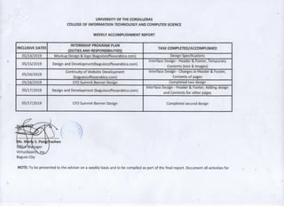 Weekly Progress Report Pdf
