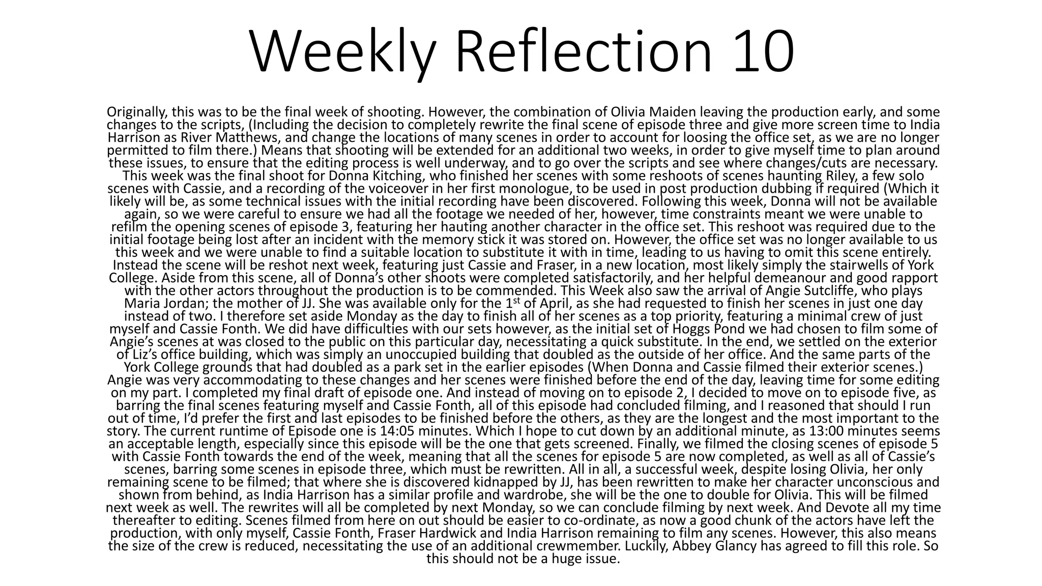 Weekly Reflection 10 PPT weekly-reflection-10-ppt