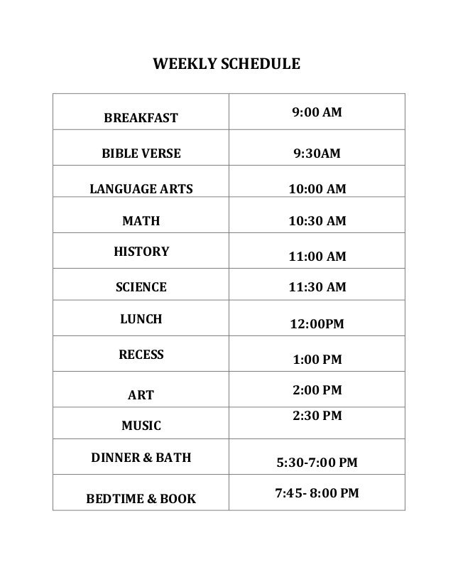 weekly school planner