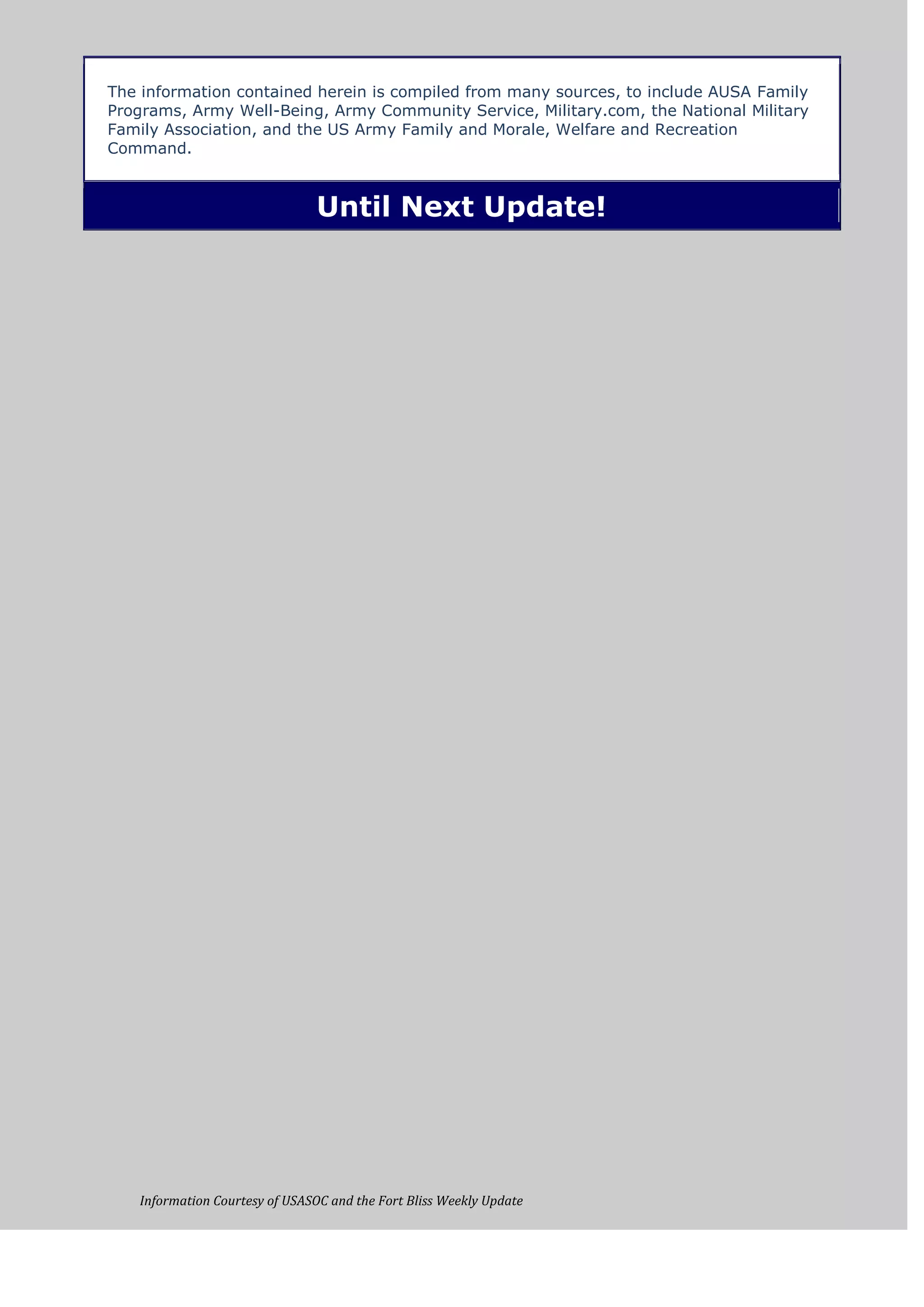 Weekly update 28 jan