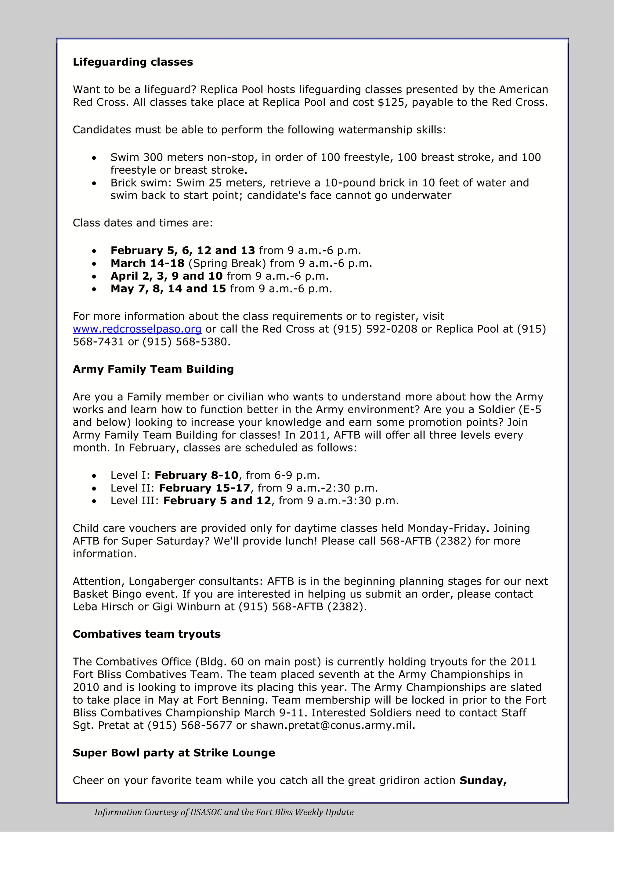 Weekly update 28 jan