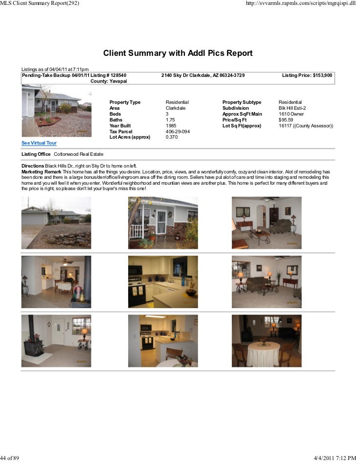 Weekly Verde Valley Real Estate Transaction Report