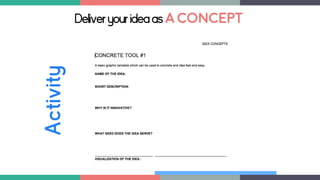 Deliveryourideaasaconcept
Activity
 