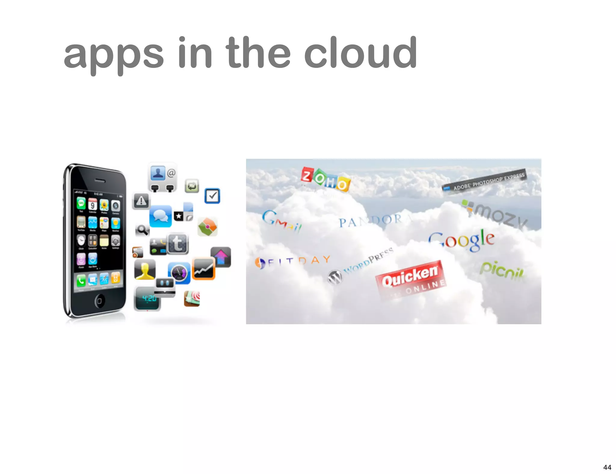 apps in the cloud




                    44
 