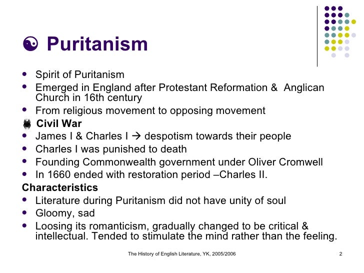 Week Vii (Puritan Period)