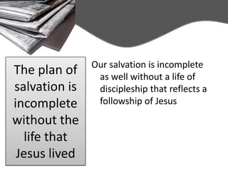 God protects the life of Jesus so that He can live out his lifeIf Jesus was only born so that he could be sacrificed (die) He could have been sacrificed with the other innocent children in Bethlehem and around JerusalemHowever God the Father needed Jesus not only to be born and die but also to live as an example of how we are to liveGod’s plan is about a life and a lifestyle, not just a birth and a death