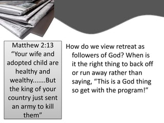 Godly dreams don't always immediately bring about a wonderful worldWEEP AND REJOICE