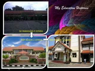 My Education Histories




SD PANGGANG 9 JEPARA


 SMP NEGERI 2 JEPARA   SMA NEGERI 1 JEPARA
 